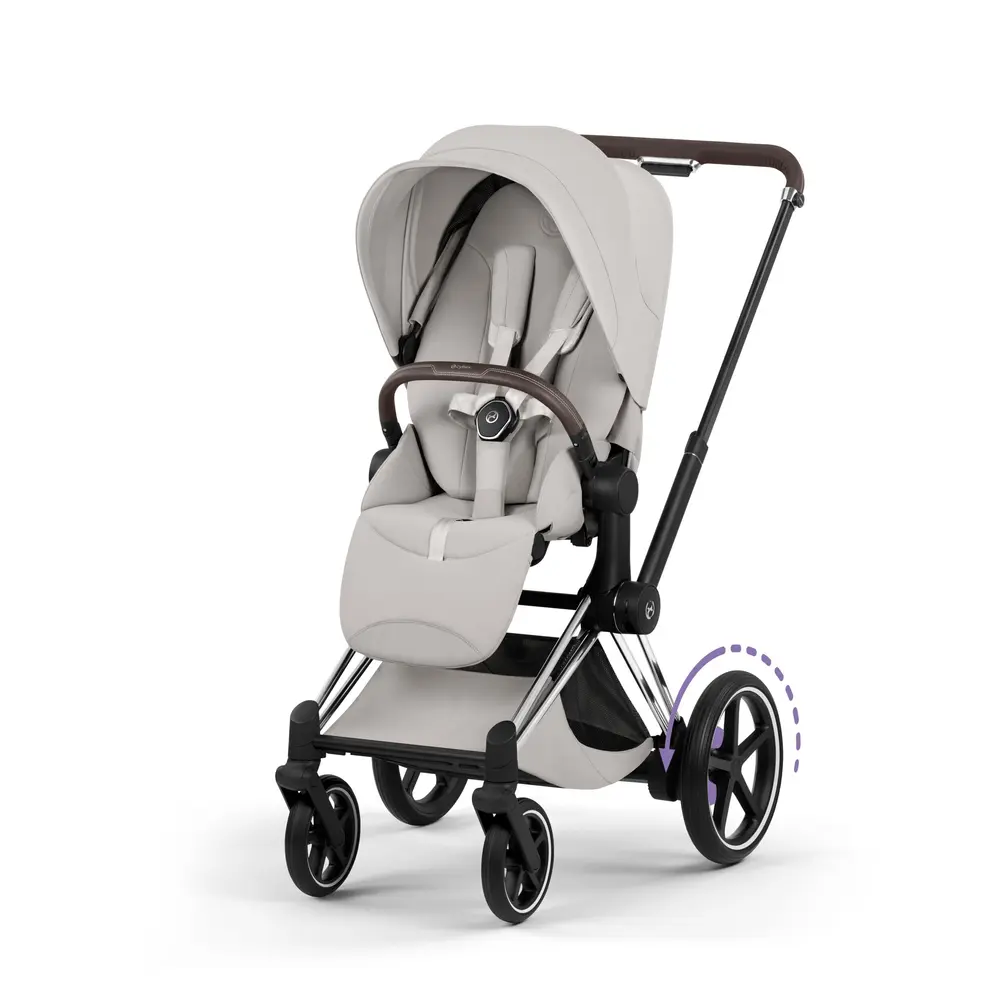 Cybex e-Priam Klapvogn - Style - Coconut Brown/Chrome Brown