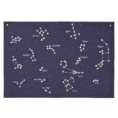 Ferm Living Vægtæppe - 100x70 cm - Constellation - Dark Blue