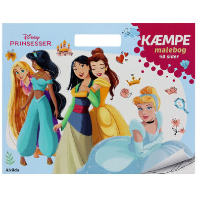 Alvilda Malebog - Disney Prinsesser - Kæmpe Malebog