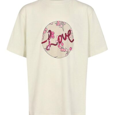 Sofie Schnoor Girls T-shirt - Antique White m. Love