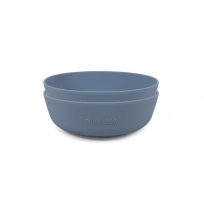 Silikone skål 2-pak - Powder Blue