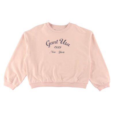 GANT Sweatshirt - Oversized Logo - Crystal Pink
