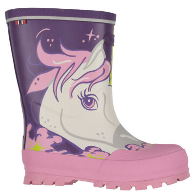Viking Jolly Print Gummistøvler, Purple, 35