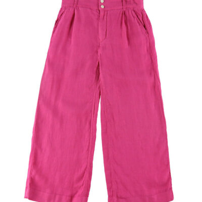 GANT Bukser - Hør - Wide - Bold Violet