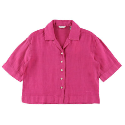 GANT Skjorte - Hør - Boxy - Bold Violet