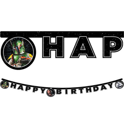Decorata Party Happy Birthday Banner - Star Wars Galaxy