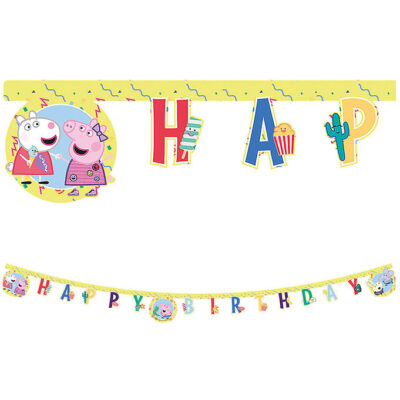 Decorata Party Happy Birthday Banner - Peppa Pig Messy Play