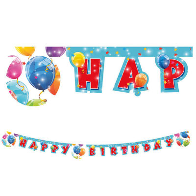 Decorata Party Happy Birthday Banner - Sparkling Balloons
