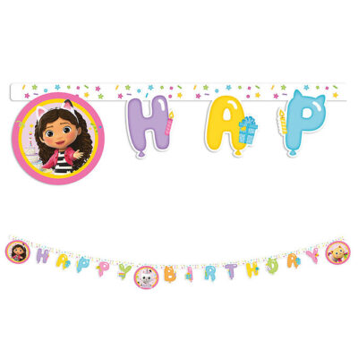 Decorata Party Happy Birthday Banner - Gabby's Dollhouse