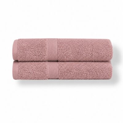 Økologisk håndklæde - 100% GOTS-certificeret bomuld - Gæstehåndklæde 40x60 cm - Rosa