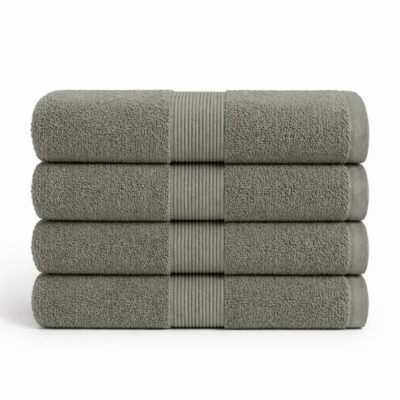 Bomulds håndklæde - 100% bomuld - Badehåndklæde 70x140 cm - Magnolia - Støvet grøn