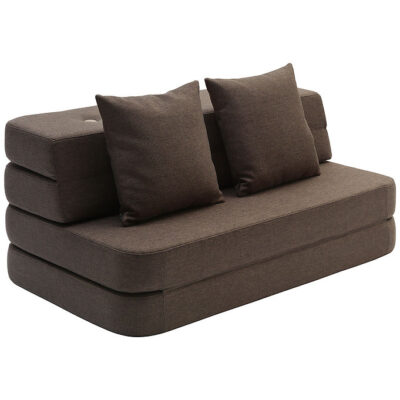 by KlipKlap Foldesofa - 3 Fold - 120 cm - Brun/Sand