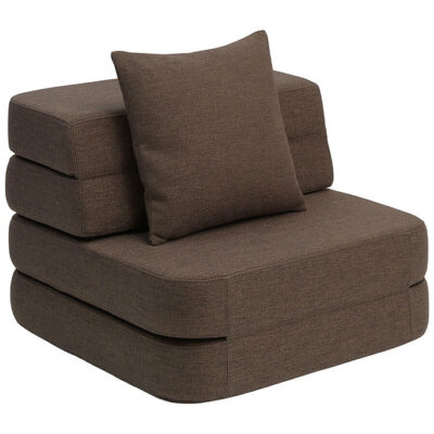 by KlipKlap Foldeofa - 3 Fold Single - 70 cm - Brun/Sand