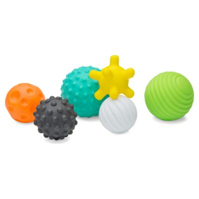 Sansebolde til baby 6,5 cm - 6 stk - Sort