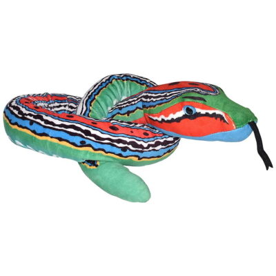 Wild Republic Bamse - 137 cm - Green Blue Red Slange