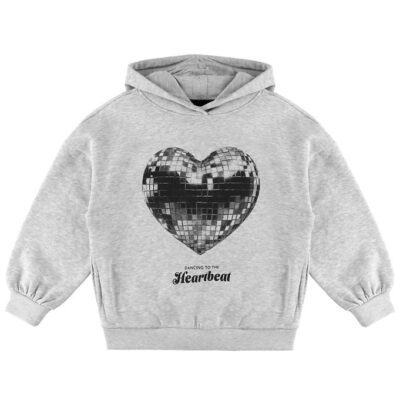 Kids Only Hættetrøje - KogMarita - Light Grey Melange/Heart