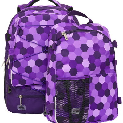 Jeva Skoletaske - Supreme - Purple Cubes