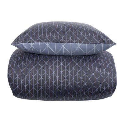 Sengetøj - Harlekin blåt sengesæt - Vendbart design - IN Style sengelinned i microfiber