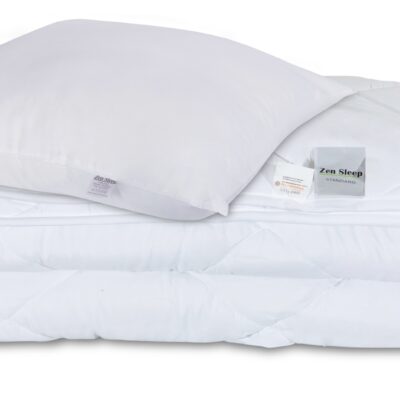 Dyne og pudesæt - Helårsdyne 150x210 cm + pude 50x60 cm - Fiberdyne - Zen Sleep allergivenlig dyne og pude