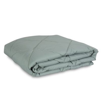 Vattæppe - Støvet grøn - Sval fiberdyne - Zen Sleep sommerdyne