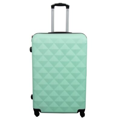 Stor kuffert - Diamant turkis - Hardcase kuffert - Smart rejsekuffert