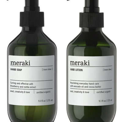 Meraki Gaveæske - Håndsæbe/Håndcreme - 2x275 ml - Linen Dew