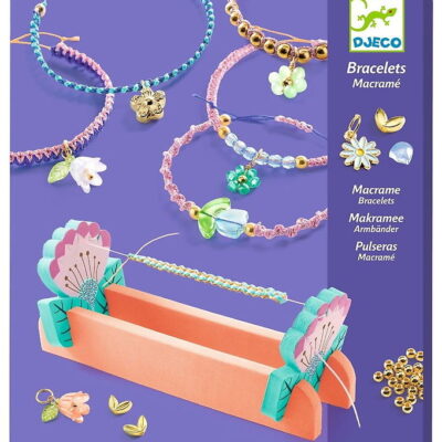 Djeco Kreasæt - Perlevæv - Macramé-armbånd - Blå