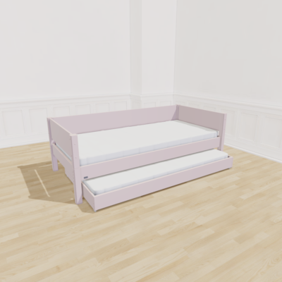 Manis-h Liv Børneseng Med Gæsteseng 90x200 - Natural Rose