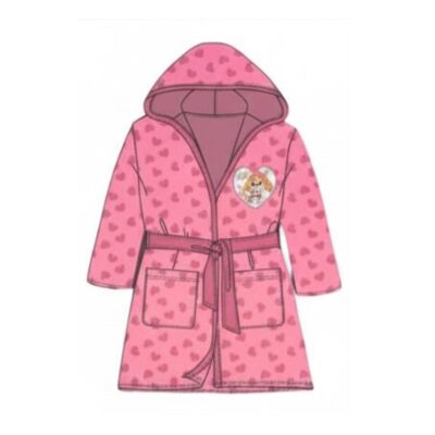 Børne badekåbe - Str. 7-8 år - Paw Patrol morgenkåbe til børn - Pink