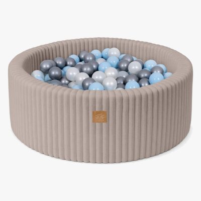 MeowBaby Churros Boldbassin Pebble Beige, Blue/Silver