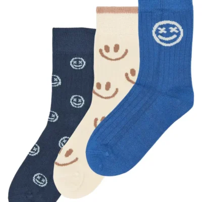 Moe Bambus Strømper 3-pak - Strong Blue - 19/22