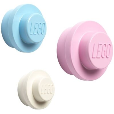 LEGO® Storage Knagerækkesæt - 3 stk - 10/8/5 cm - Hvid/Lyseblå/L