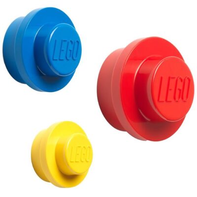 LEGO® Storage Knagerækkesæt - 3 stk - 10/8/5 cm - Gul/Blå/Rød