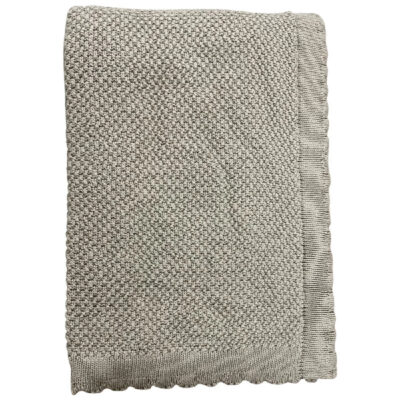 Baby Plaid - Bomuld Strikket Imp. 457 - Mos Grøn