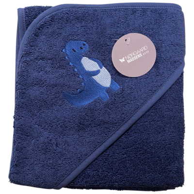 Badeslag Navy Dino m/ Arme om Maven Str. 75x75 cm.