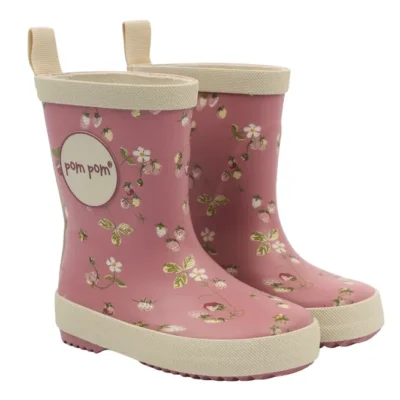 Bliss Gummistøvle m. Print - Dusty Rose Strawberry AOP - 26