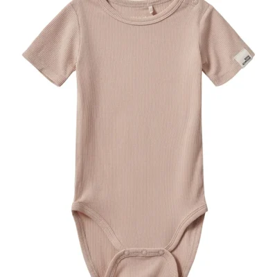 Dicte Kortærmet Body - Light Rose - 86