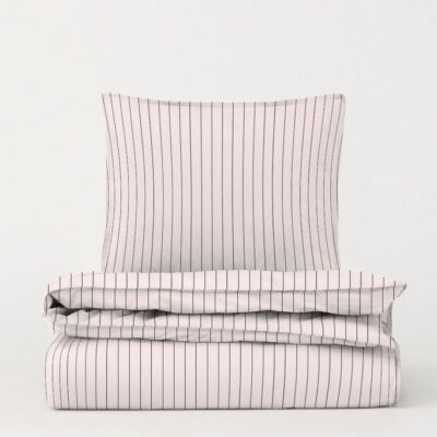 DAWN sengetøj - Soft Rose / Chocolate - 140x220 cm - 100% økologisk bomuld -