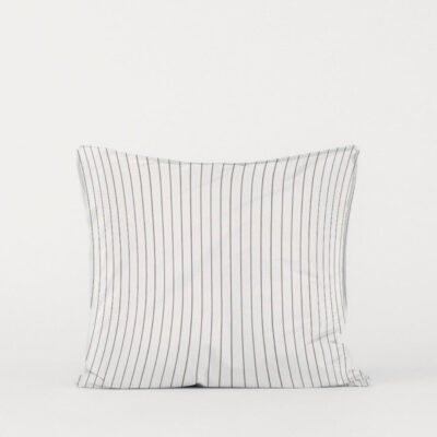 DAWN Pudebetræk (60x63) - Off White / Chocolate - 100% økologisk bomuld -