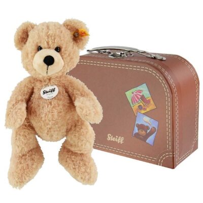 Steiff Bamse i Kuffert - Fynn - 28 cm - Beige