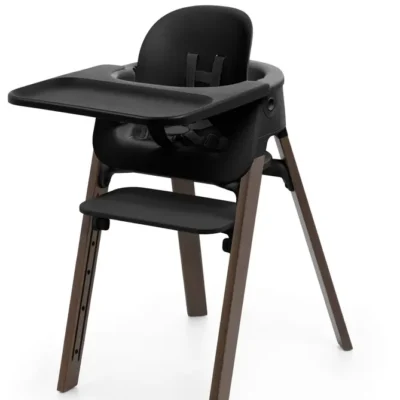 Stokke Steps Højstol + Babyset - Sort/Warm Brown