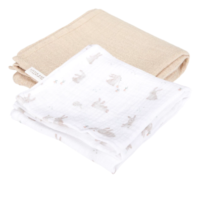 Little Dutch - Stofbleer 70x70 Muslin - Baby Bunny / Beige
