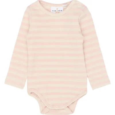 Fro Langærmet Rib Body - Peach Whip Striped - 68
