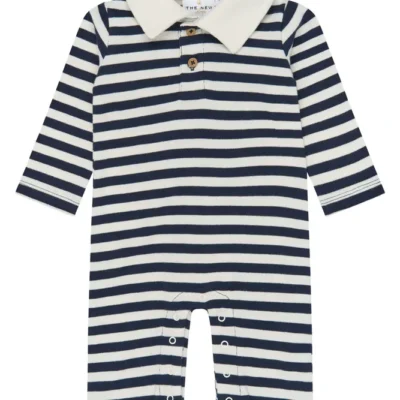 The New Siblings Volker Polo Heldragt - Navy Blazer Striped - 62