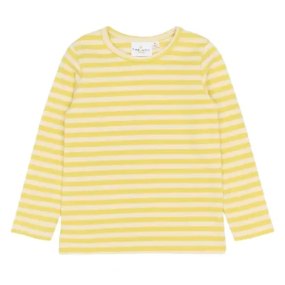 Fro Rib Bluse - Dusky Citron Striped - 110