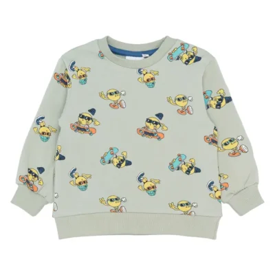 Santiago Sweatshirt - Aqua Gray AOP - 110