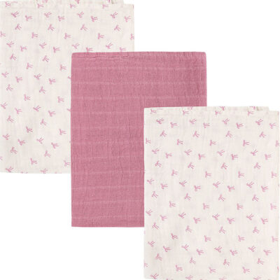 Pippi Tæppe/ Stofble i Musselin 3-pak, Mauve Orchid