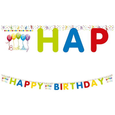 Decorata Party Happy Birthday Banner - Streamers