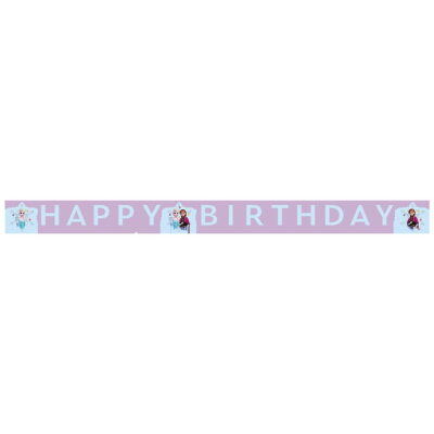 Decorata Party Happy Birthday Banner - Frozen Idyllic Wonder