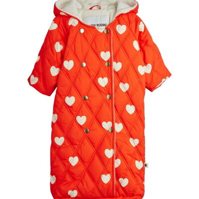 Mini Rodini Kørepose - Quilted - Hearts - 80 cm - Rød